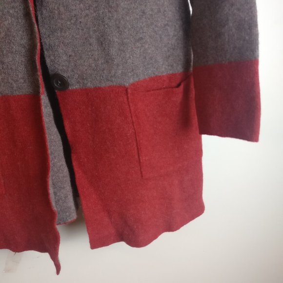 Wool Cardigan, Wool Coat, Wool blend button Front Knit Cocoon Cardigan, L - Picture 4 of 13